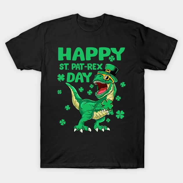 St Patrick's Day Dinosaur Kids Boys Gift T-Shirt by AlexDesigner89